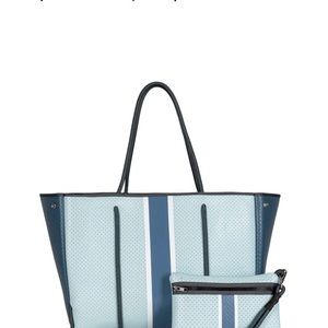 Haute Shore brand, Greyson Azure Neoprene Tote with matching wristlet.